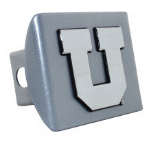 University of Utah Utes Silver Metal Hitch Cover