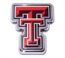 Texas Tech University Colors Metal Auto Emblem