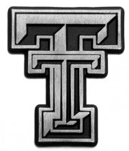 Texas Tech University Brushed Metal Auto Emblem