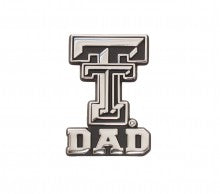 Texas Tech University DAD Metal Auto Emblem