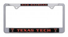 Texas Tech Red Raiders Metal License Plate Frame