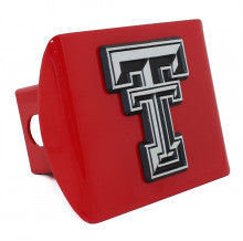 Texas Tech University Red Metal Hitch Cover