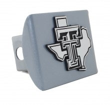 Texas Tech State Pride Silver Metal Hitch Cover