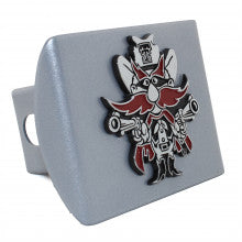 Texas Tech University Raider Red Silver Metal Hitch Cover