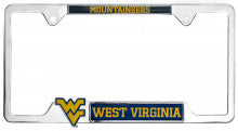 West Virginia Mountaineers 3D Metal License Plate Frame