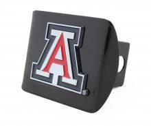 University of Arizona Wildcats Color on Black Metal Hitch Cover