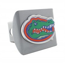 University of Florida Gators Color Silver Metal Hitch Cover
