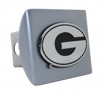 University of Georgia on Silver Metal Hitch Cover