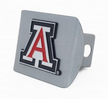 University of Arizona Wildcats Color on Silver Metal Hitch Cover