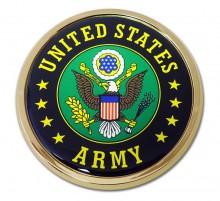 Army Seal Metal Auto Emblem