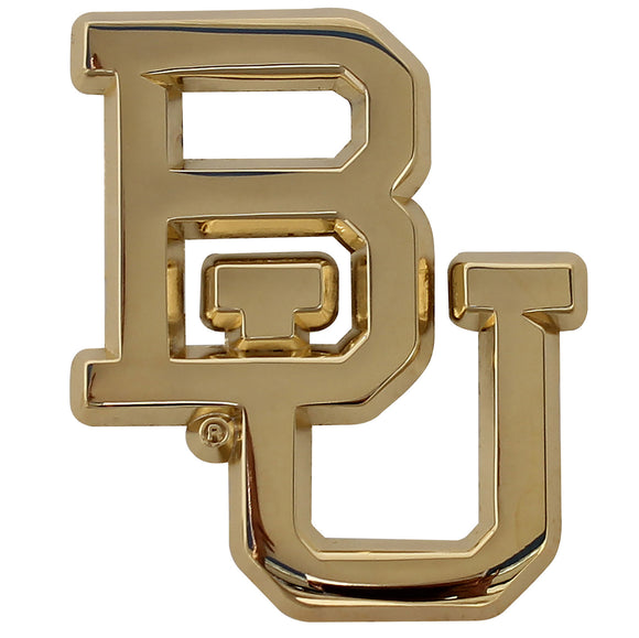 Baylor University Bears Gold BU Metal Auto Emblem