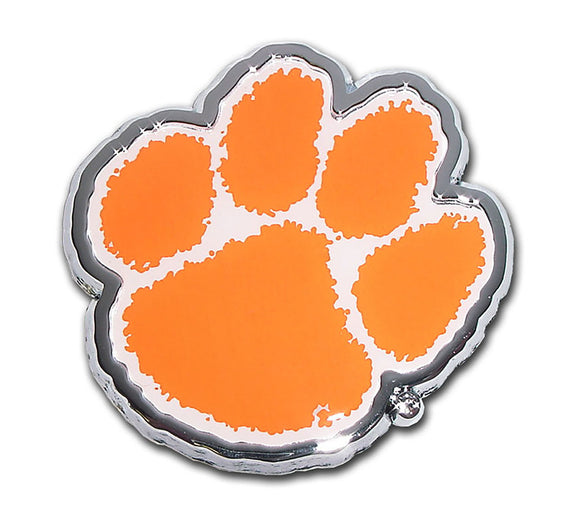 Clemson University Tigers Colors Metal Auto Emblem