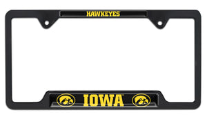University of Iowa Hawkeyes Black Metal License Plate Frame