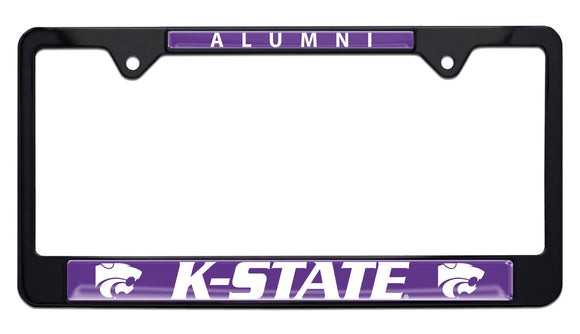 Kansas State Wildcats Alumi Black Metal License Plate Frame