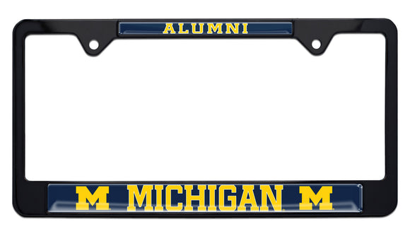 Michigan Wolverines Alumni Black Metal License Plate Frame