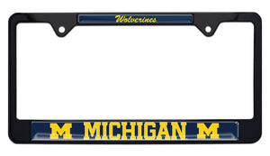 Michigan Wolverines Black Metal License Plate Frame