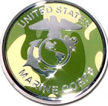 Marines Camo Seal Car Emblem