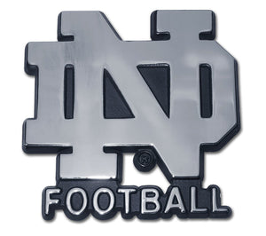 Notre Dame Football Metal Auto Emblem