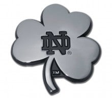 Notre Dame Shamrock Metal Auto Emblem