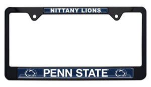 Penn State Mascot Black Metal License Plate Frame