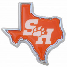 Sam Houston State University Colors Metal Auto Emblem