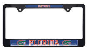 Florida Gators Black Metal License Plate Frame