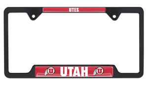 Utah Utes Black Metal License Plate Frame