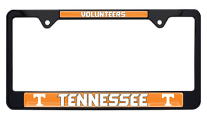 Tennessee Volunteers Black Metal License Plate