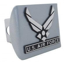 US Air Force Metal Silver Hitch Cover