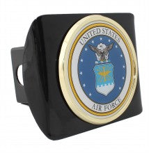 US Air Force Seal Black Metal Hitch Cover