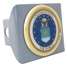 US Air Force Seal Silver Metal Hitch Cover