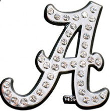 University of Alabama A Crimson Tide Crystal Metal Auto Emblem