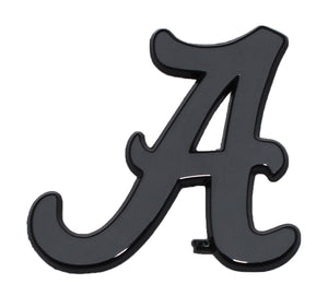 University of Alabama A Crimson Tide Black Metal Auto Emblem