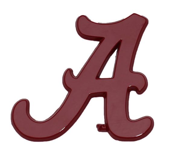 University of Alabama A Crimson Tide Crimson Metal Auto Emblem