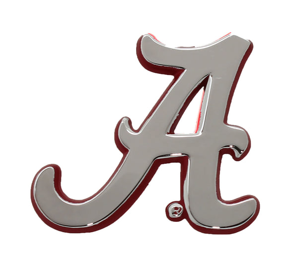 University of Alabama A Crimson Tide Crimson Edges Metal Auto Emblem