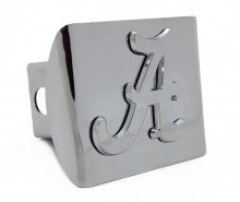 University of Alabama A Crimson Tide on Chrome Metal Hitch Cover