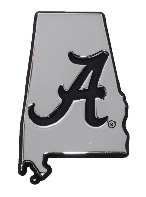 University of Alabama Crimson Tide State of Alabama Metal Auto Emblem