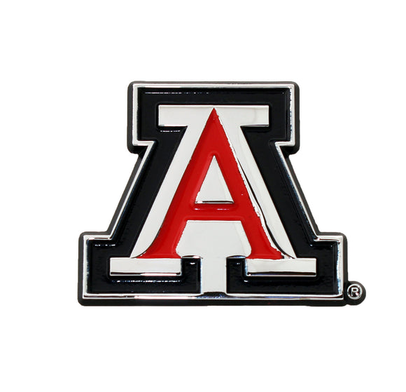 University of Arizona Wildcats Red & Blue Metal Auto Emblem