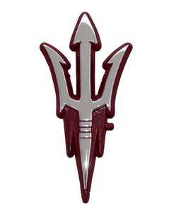 Arizona State Sun Devils Maroon Edges Metal Auto Emblem