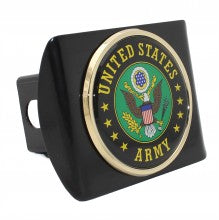 Army Seal Black Metal Hitch Cover