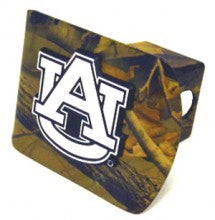 University of Auburn Tigers on Camo Metal Hitch Cover