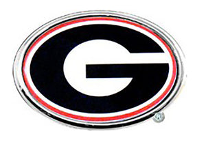 University of Georgia Colors Metal Auto Emblem