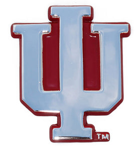 University of Indiana Hoosiers Crimson Edges Metal Auto Emblem
