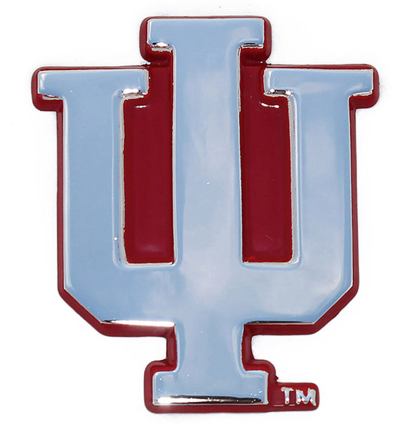 Indiana University Hoosiers Crimson Edges Metal Auto Emblem