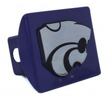 Kansas State Wildcats Powercat on Purple Metal Hitch Cover