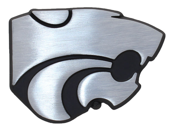 Kansas State Wildcats Powercat Brushed Stainless Auto Emblem