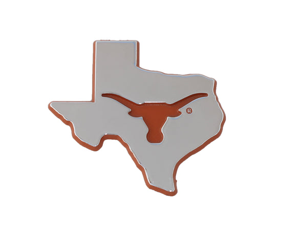 University of Texas Longhorns Debossed Orange Metal Auto Emblem
