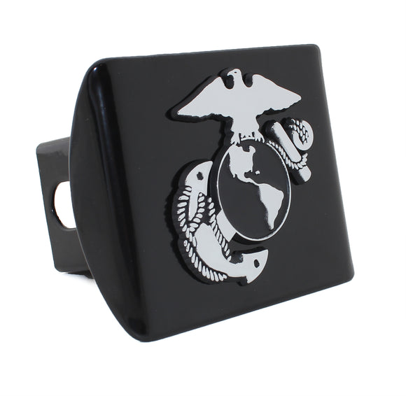 Marines Black Metal Hitch Cover