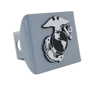 Marines Silver Metal Hitch Cover
