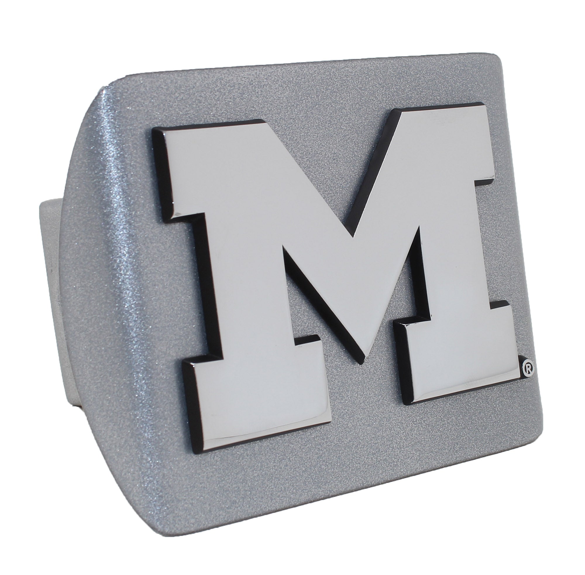 thumbnail image 2 of Michigan Wolverines BLACK Black Logo Hitch Cover - 1655881 2 of 11